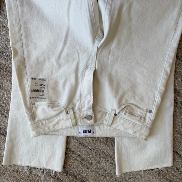 Paige Brand Women's Straight Leg Jeans in Cream - Picture 2 of 4